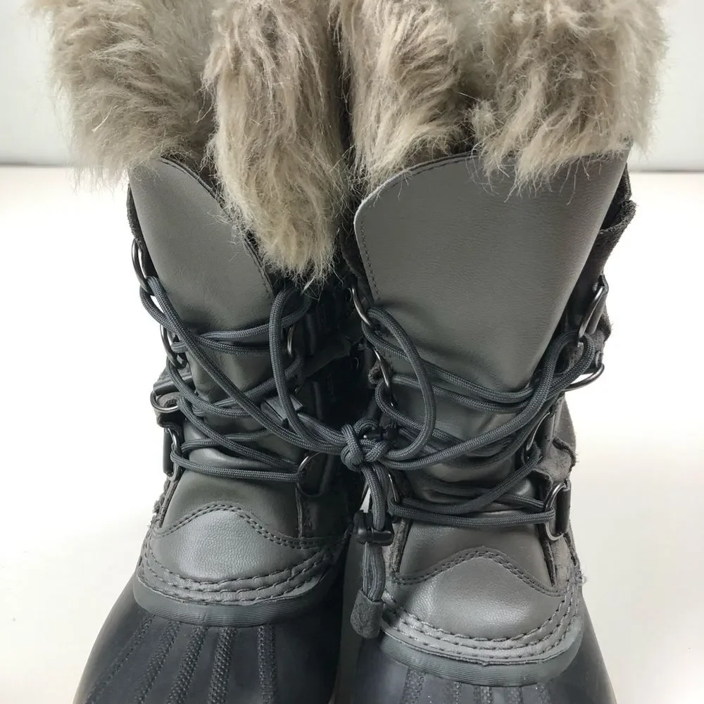 Sorel Joan of Arctic Black Gray Suede Boots